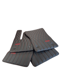 Leather Floor Mats For Mercedes-Benz G Class 1990–2018 W463 ER56 Design - AutoWin