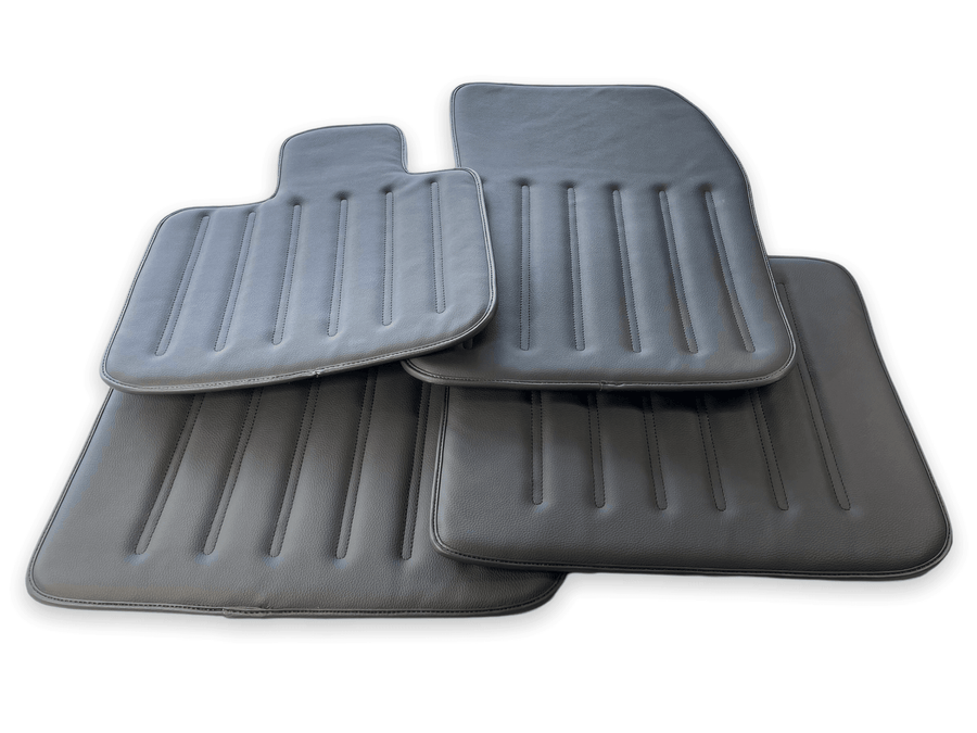 Leather Floor Mats For Rolls Royce Black Badge Dawn Rr6 2016-2023 Black - AutoWin