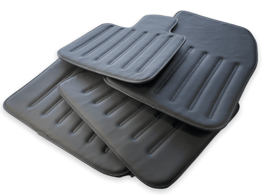 Leather Floor Mats For Rolls Royce Black Badge Ghost Series II (2021-2024) Black - AutoWin