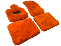 Orange Sheepskin Floor Mats For Rolls Royce Dawn Rr6 2016-2023 Er56 Design Brand - AutoWin