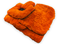 Orange Sheepskin Floor Mats For Rolls Royce Shadow 1965-1977 Er56 Design Brand - AutoWin