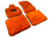 Orange Sheepskin Floor Mats For Rolls Royce Shadow 1965-1977 Er56 Design Brand - AutoWin