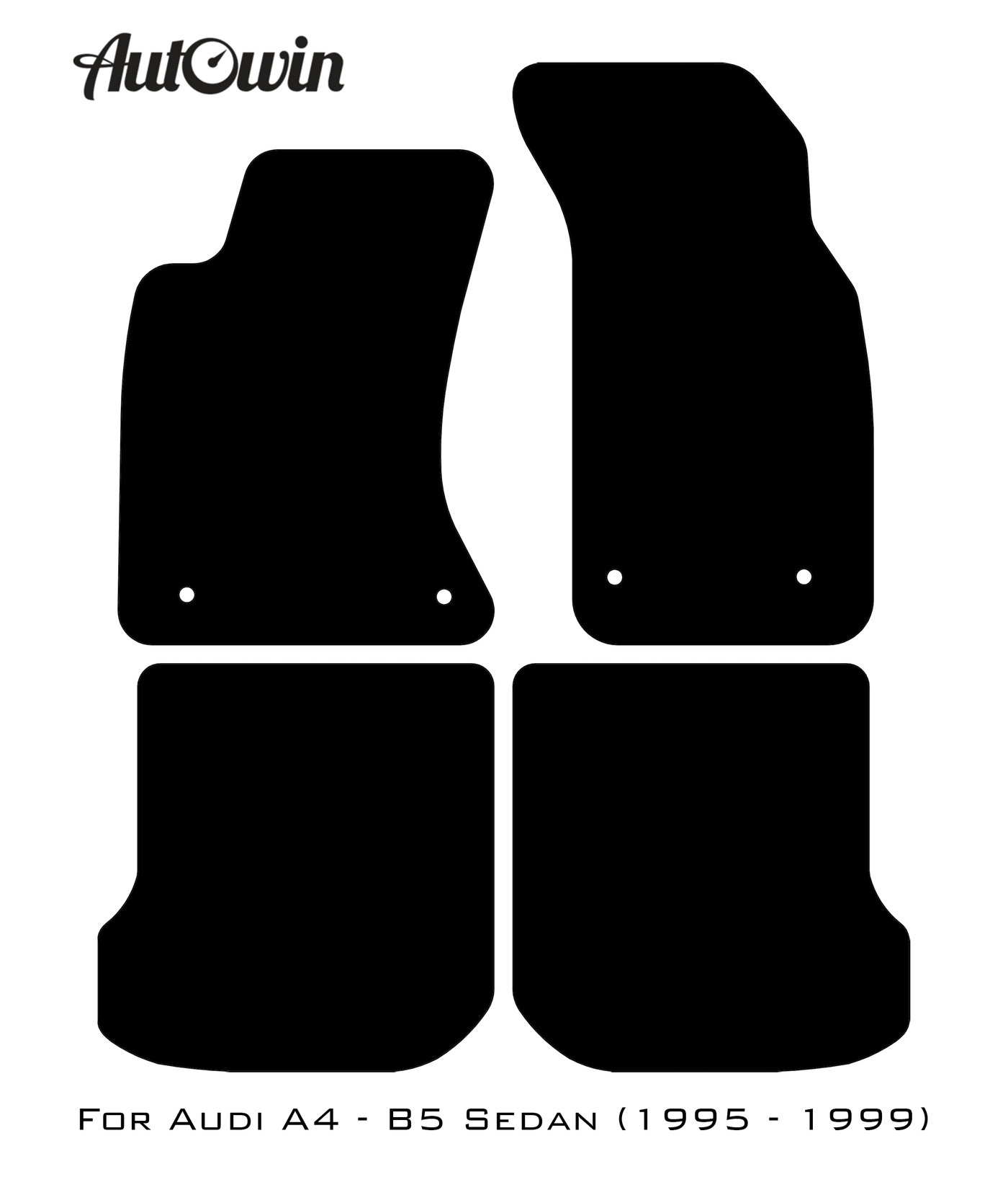 Red Floor Mats for Audi A4 - B5 Sedan (1995 - 1999) | ER56 Design - AutoWin