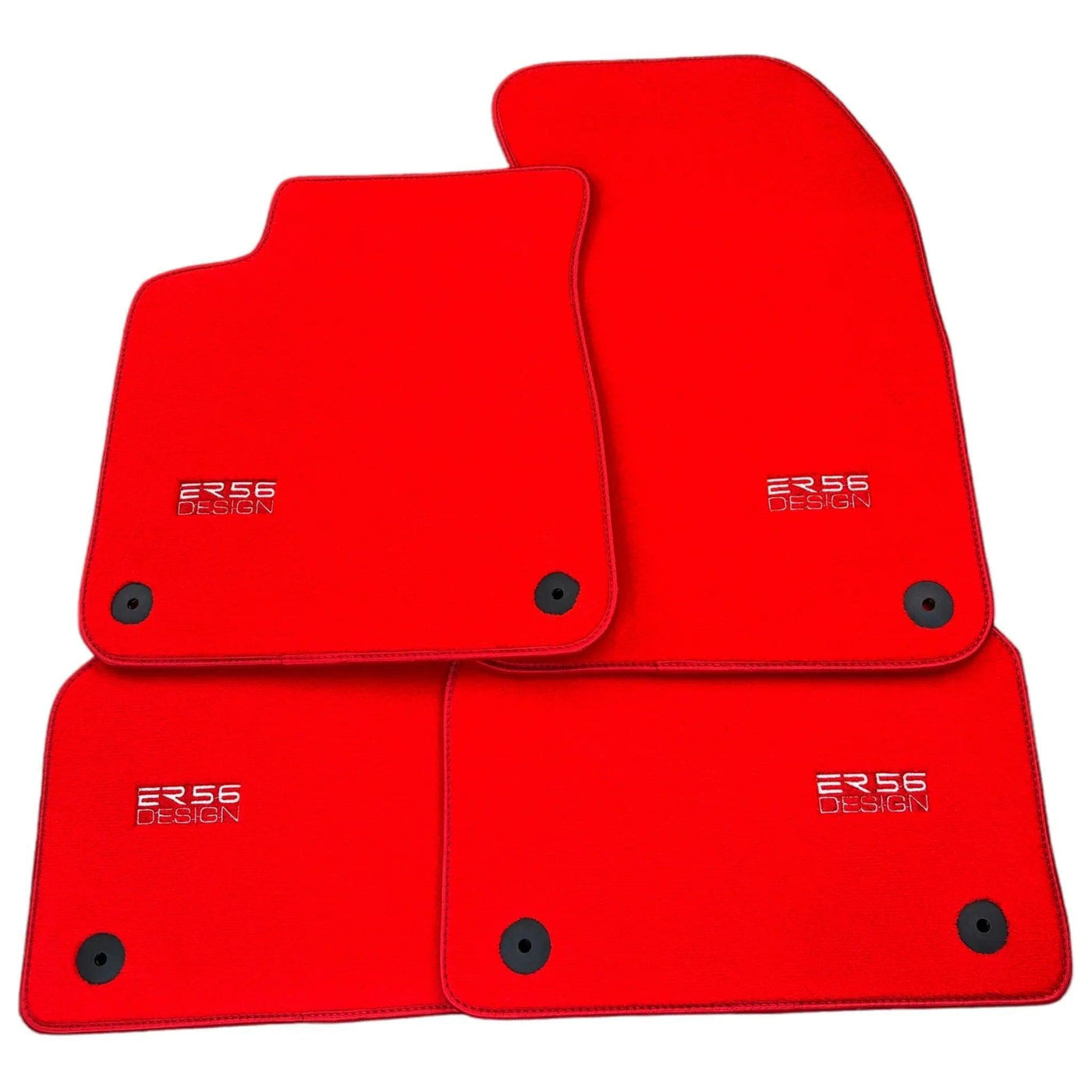 Red Floor Mats for Audi A4 - B9 Avant (2015-2018) | ER56 Design - AutoWin