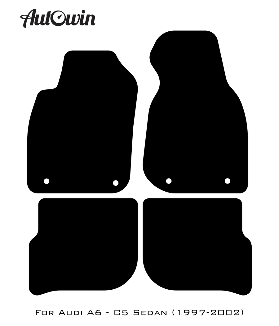 Red Floor Mats for Audi A6 - C5 Sedan (1997-2002) | ER56 Design - AutoWin