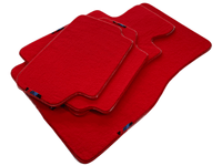 Red Floor Mats For BMW 1 Series E81 With M Package AutoWin Brand - AutoWin