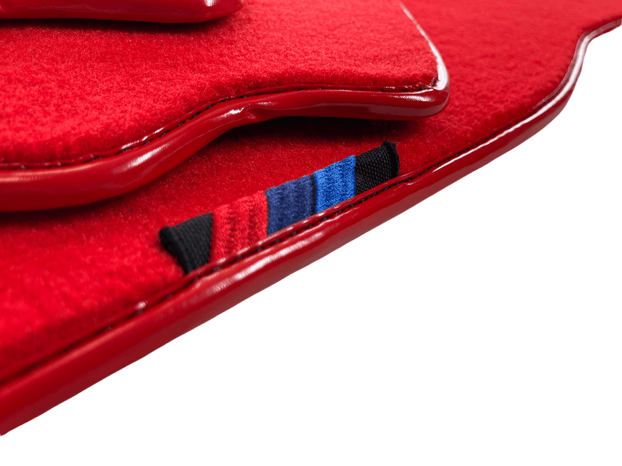 Red Floor Mats For BMW 7 Series E65 With M Package AutoWin Brand - AutoWin