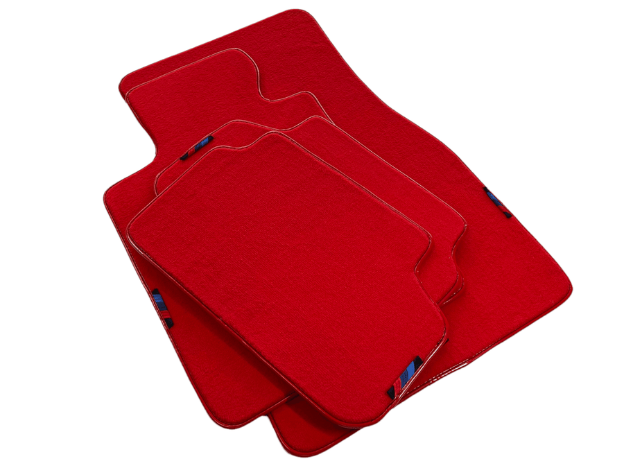 Red Floor Mats For BMW 7 Series E66 With M Package AutoWin Brand - AutoWin