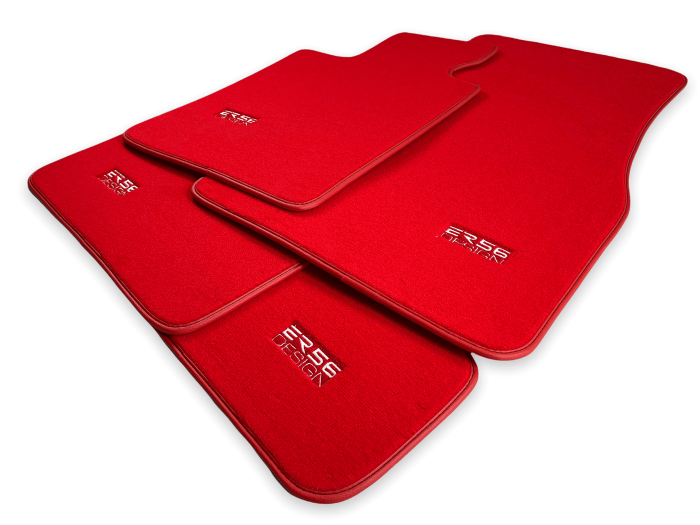 Red Floor Mats For BMW 7 Series F02 - ER56 Design Brand - AutoWin