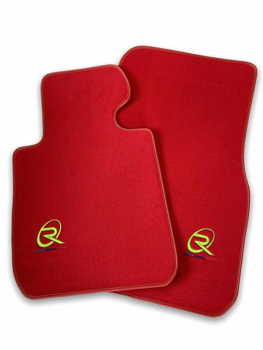 Red Floor Mats For BMW M8 F92 2-door Coupe ROVBUT Brand Tailored Set Perfect Fit Green SNIP Collection - AutoWin