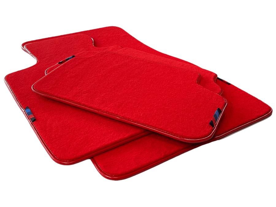 Red Floor Mats For BMW X4M Series F98 With M Package AutoWin Brand - AutoWin