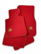 Red Floor Mats For BMW iX (2022-2024) ROVBUT Brand Tailored Set Perfect Fit Green SNIP Collection - AutoWin
