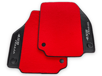 Red Floor Mats For Ferrari 458 Italia 2009-2015 With Carbon Fiber Leather - AutoWin