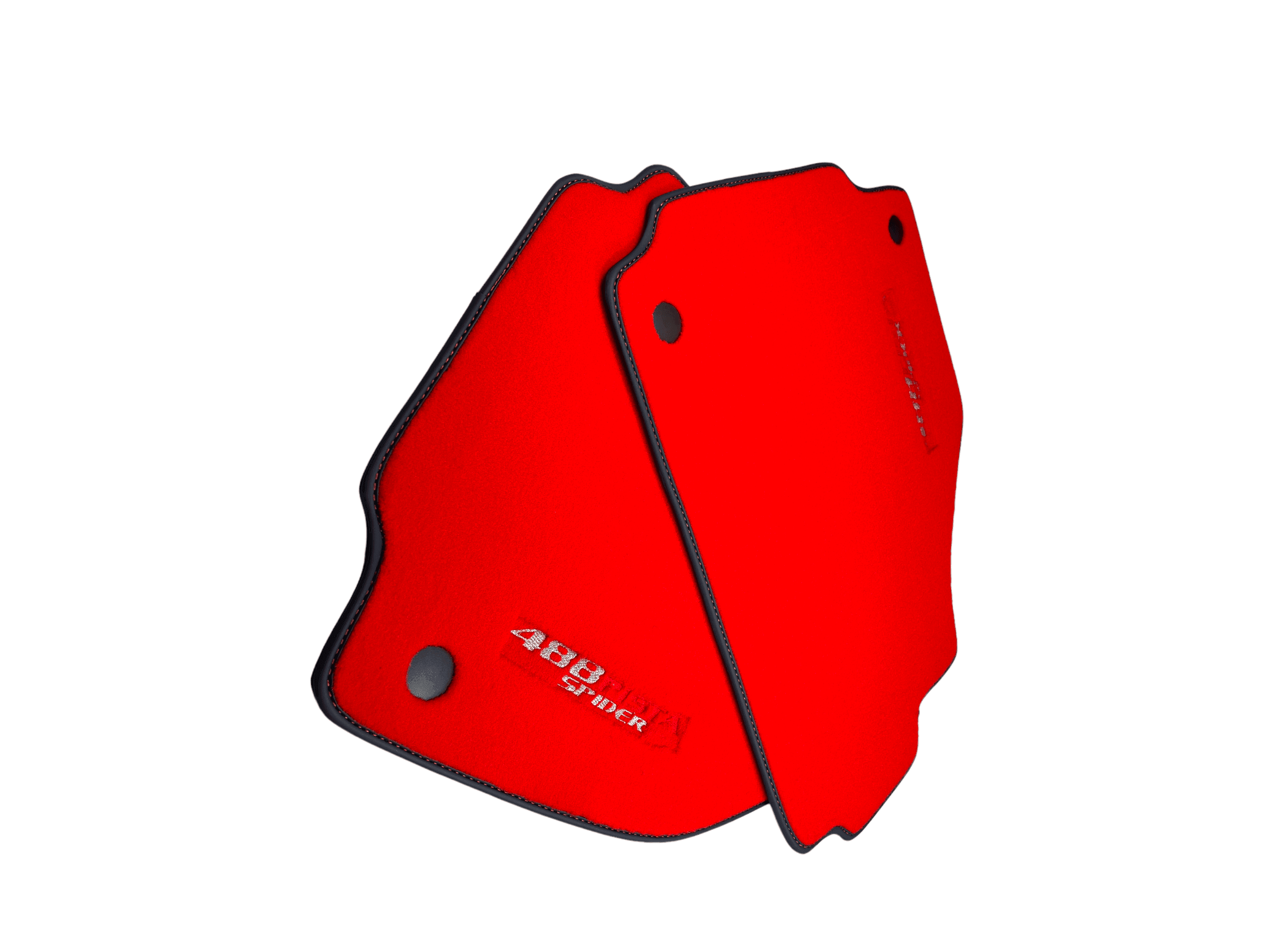 Red Floor Mats For Ferrari 488 Pista Spider 2015-2022 - AutoWin