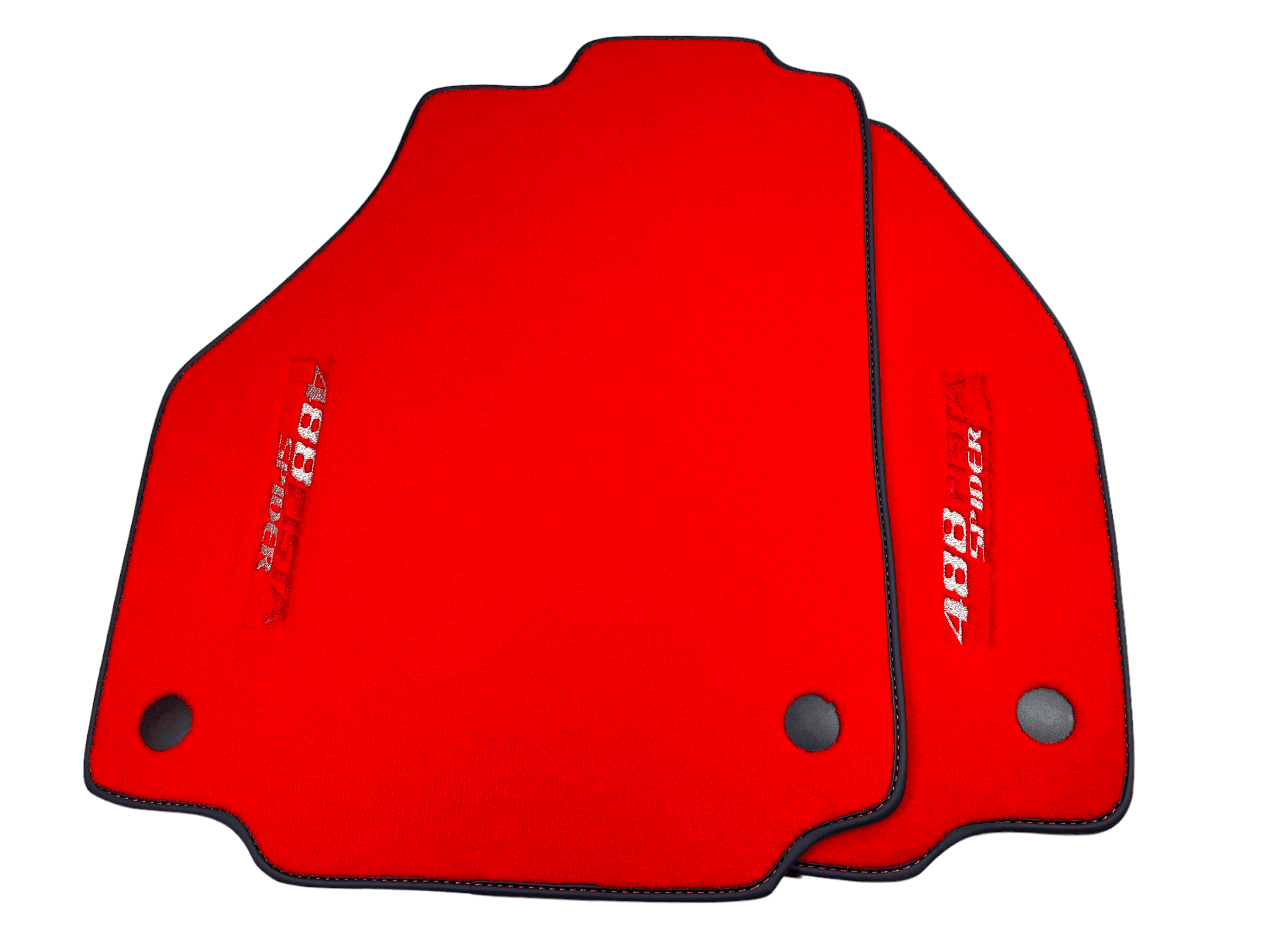 Red Floor Mats For Ferrari 488 Pista Spider 2015-2022 - AutoWin