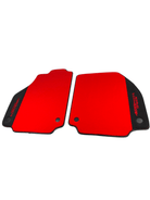 Red Floor Mats For Ferrari 488 Pista Spider 2019-2021 With Alcantara Leather - AutoWin