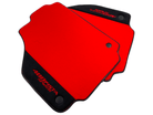 Red Floor Mats For Ferrari 488 Pista Spider 2019-2021 With Alcantara Leather - AutoWin