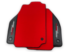Red Floor Mats For Ferrari 488 Pista Spider 2019-2021 With Carbon Fiber Leather - AutoWin