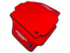 Red Floor Mats For Ferrari 488 Pista Spider 2019-2021 With Red Alcantara Leather - AutoWin