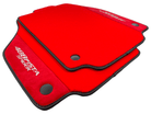 Red Floor Mats For Ferrari 488 Pista Spider 2019-2021 With Red Alcantara Leather - AutoWin