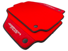 Red Floor Mats For Ferrari 488 Pista Spider 2019-2021 With Red Alcantara Leather - AutoWin