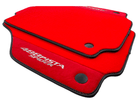 Red Floor Mats For Ferrari 488 Pista Spider 2019-2021 With Red Alcantara Leather - AutoWin