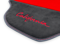 Red Floor Mats For Ferrari California 2008-2014 With Alcantara - AutoWin