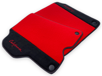 Red Floor Mats For Ferrari California 2008-2014 With Alcantara - AutoWin