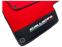 Red Floor Mats for Lamborghini Gallardo With Alcantara Leather - AutoWin