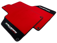 Red Floor Mats for Lamborghini Gallardo With Alcantara Leather - AutoWin
