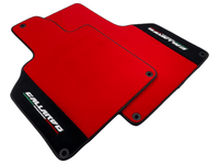 Red Floor Mats for Lamborghini Gallardo With Alcantara Leather - AutoWin