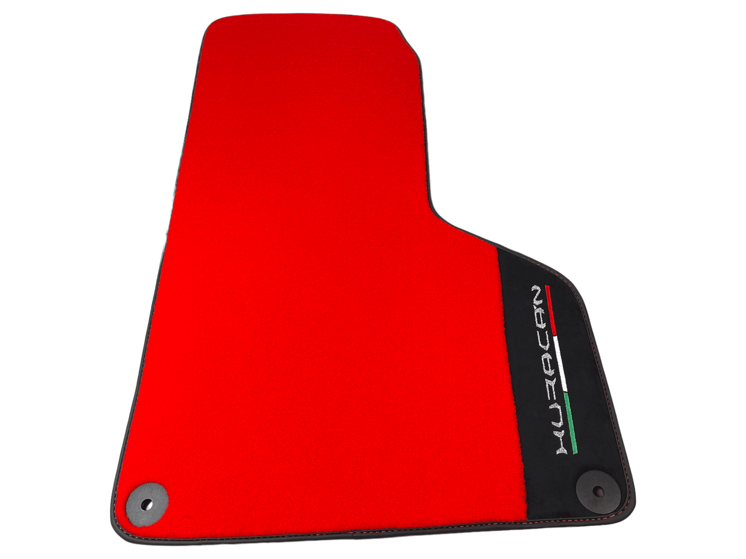 Red Floor Mats for Lamborghini Huracan With Alcantara Leather - AutoWin