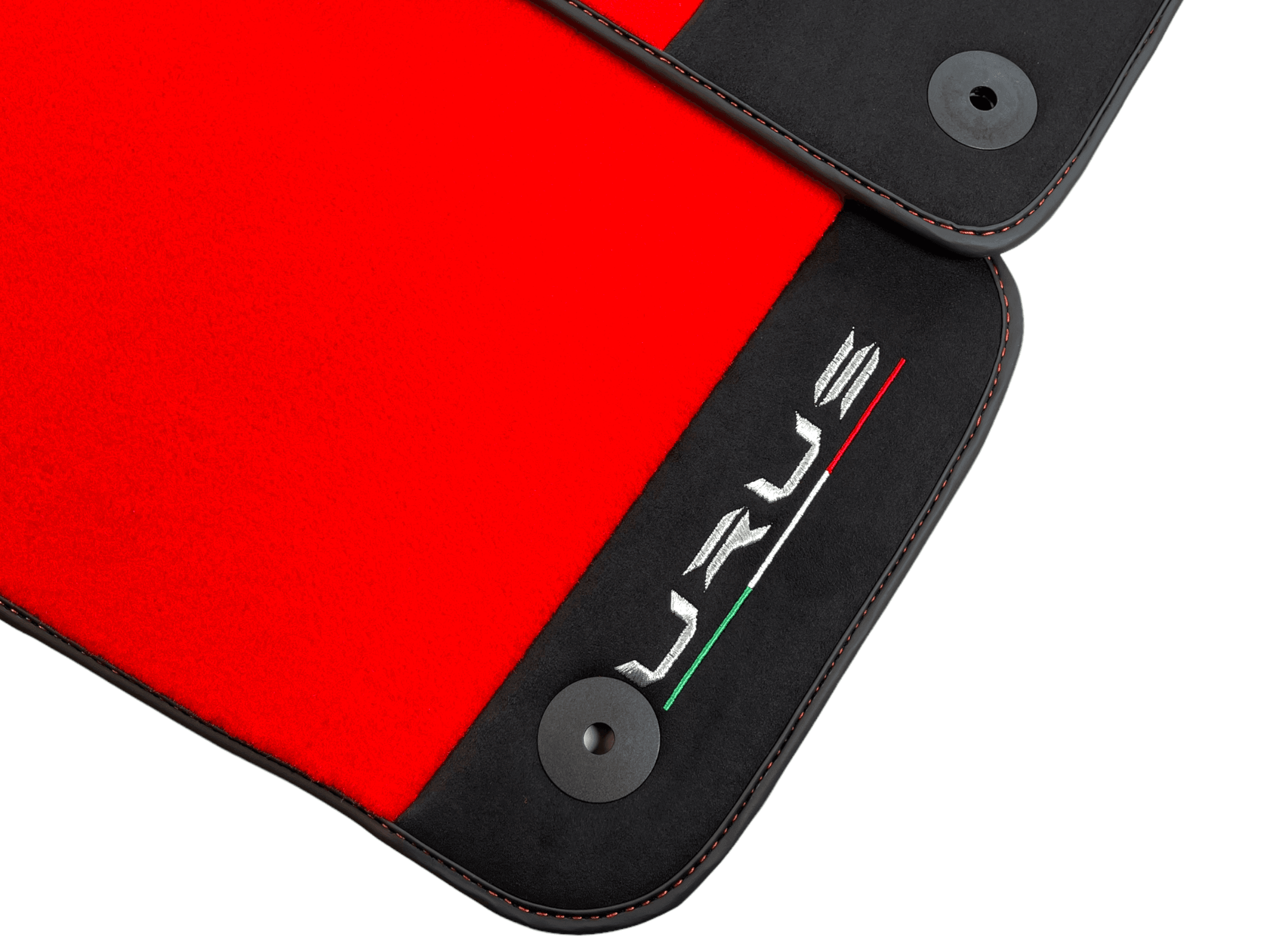 Red Floor Mats For Lamborghini Urus With Alcantara Leather - AutoWin