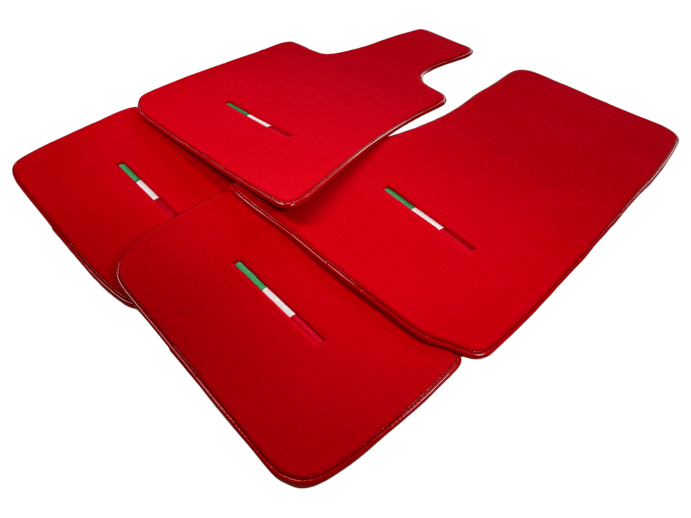 Red Floor Mats For Maserati Ghibli 2013-2022 Italy Edition - AutoWin