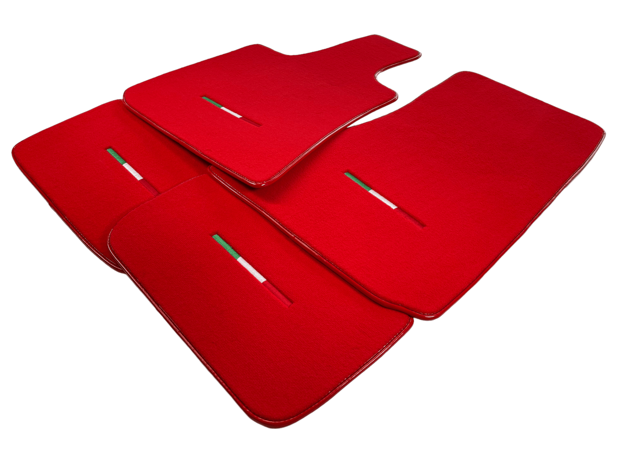 Red Floor Mats For Maserati Ghibli 2013-2022 Italy Edition - AutoWin