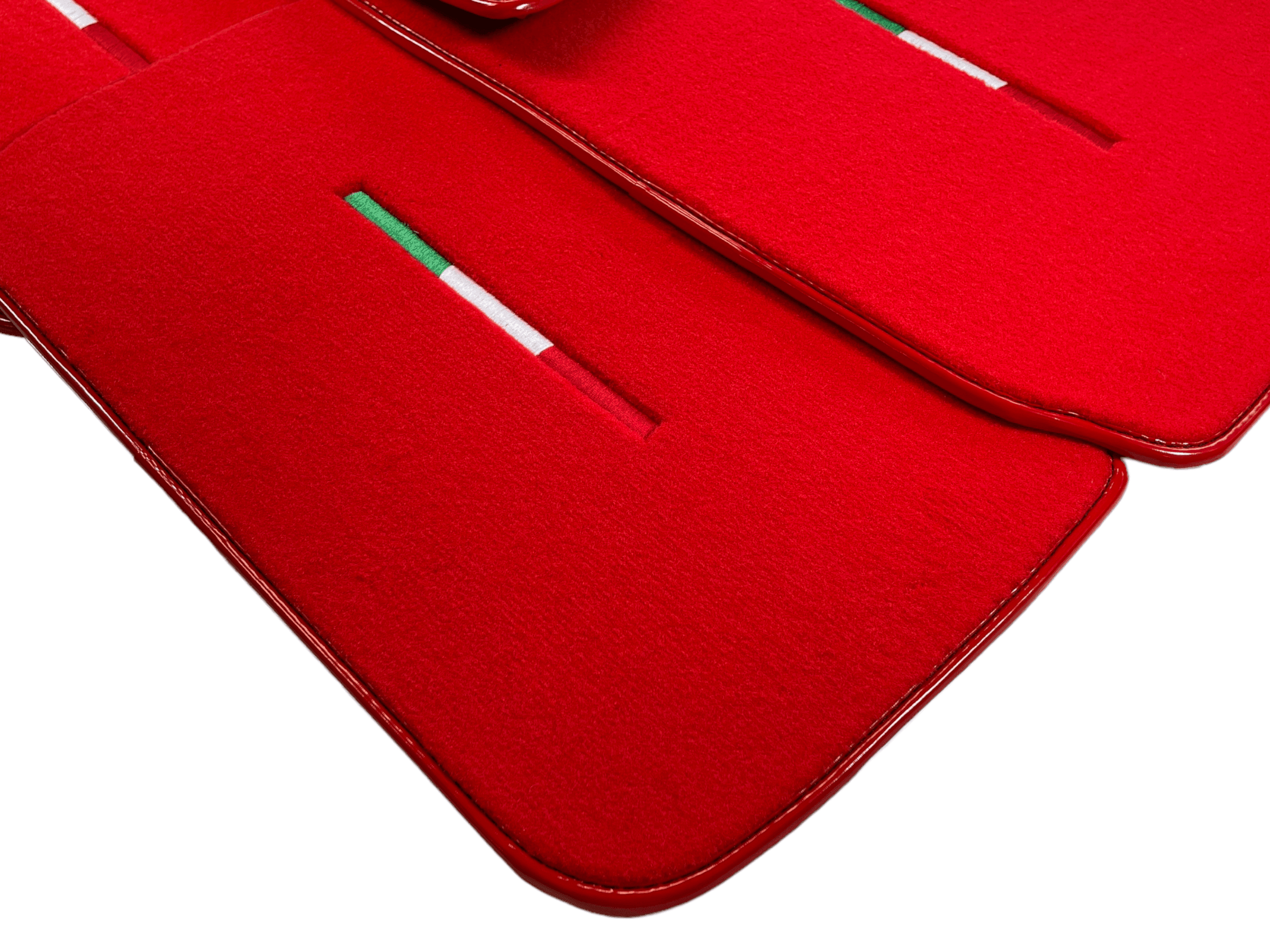 Red Floor Mats For Maserati Ghibli 2013-2022 Italy Edition - AutoWin