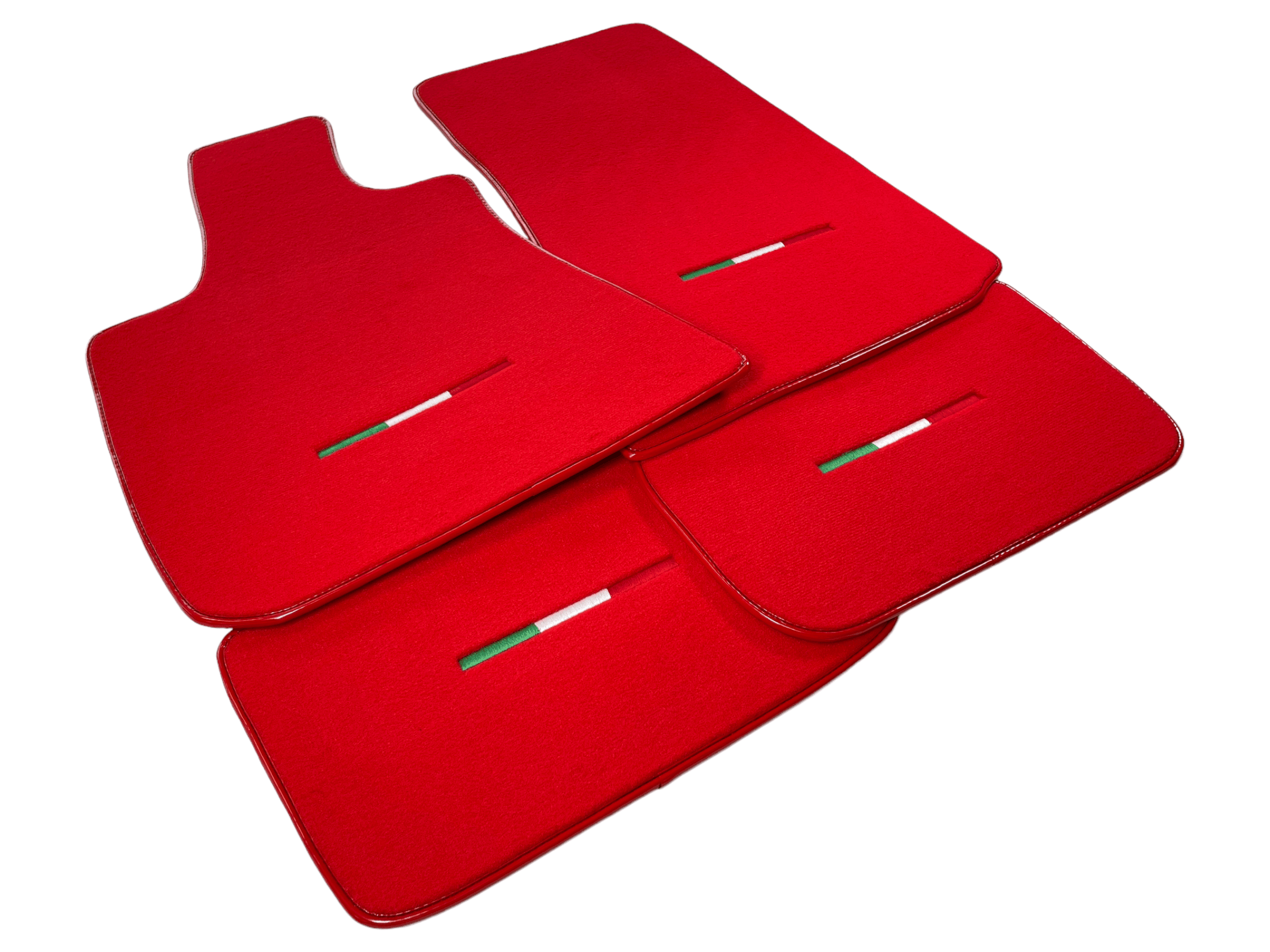 Red Floor Mats For Maserati Ghibli 2013-2022 Italy Edition - AutoWin
