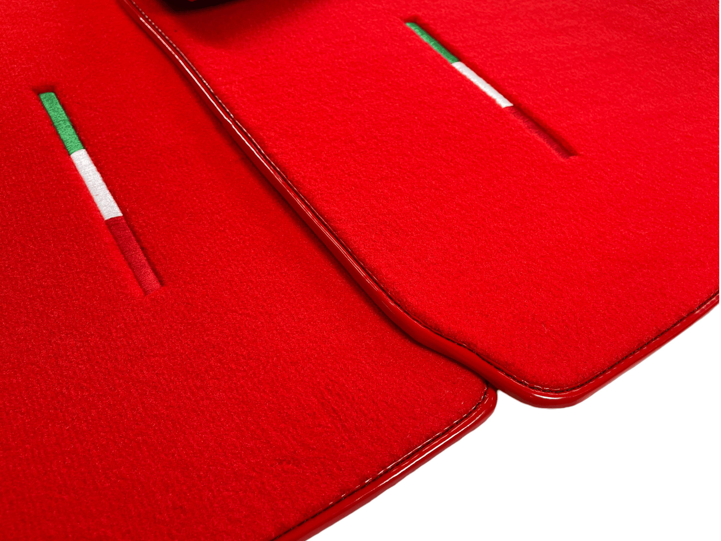 Red Floor Mats For Maserati Ghibli 2013-2022 Italy Edition - AutoWin