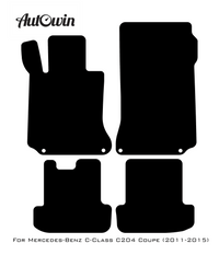 Red Floor Mats For Mercedes Benz C-Class C204 Coupe (2011-2015) | Limited Edition - AutoWin