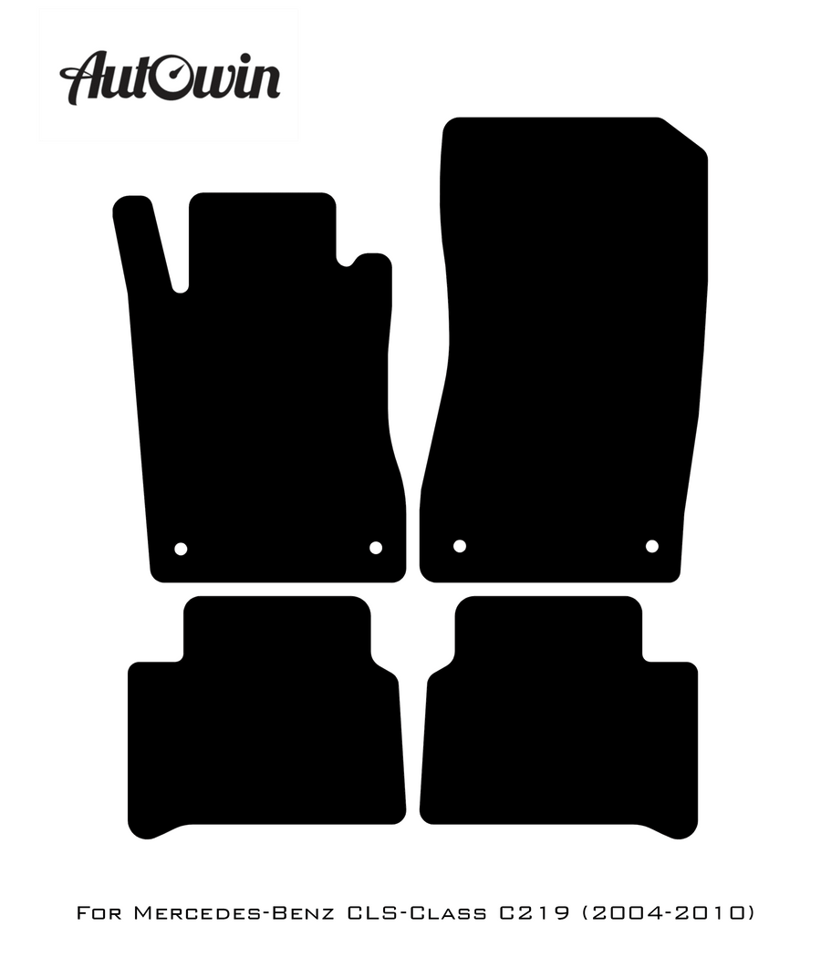Red Floor Mats For Mercedes Benz CLS-Class C219 (2004-2010) | Limited Edition - AutoWin