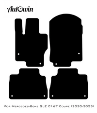 Red Floor Mats For Mercedes Benz GLE-Class C167 Coupe (2020-2023) | Limited Edition - AutoWin