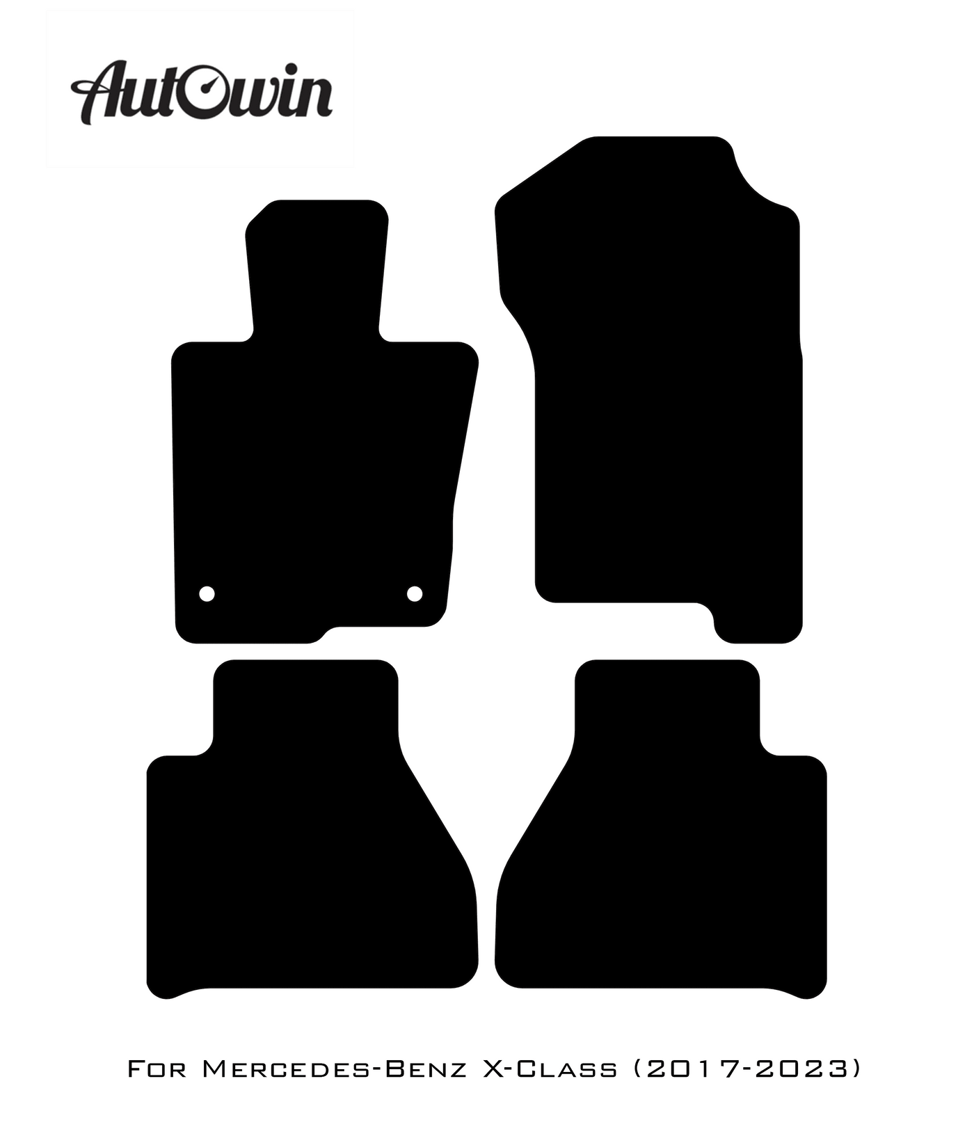 Red Floor Mats For Mercedes Benz X-Class W470 (2017-2023) | Limited Edition - AutoWin