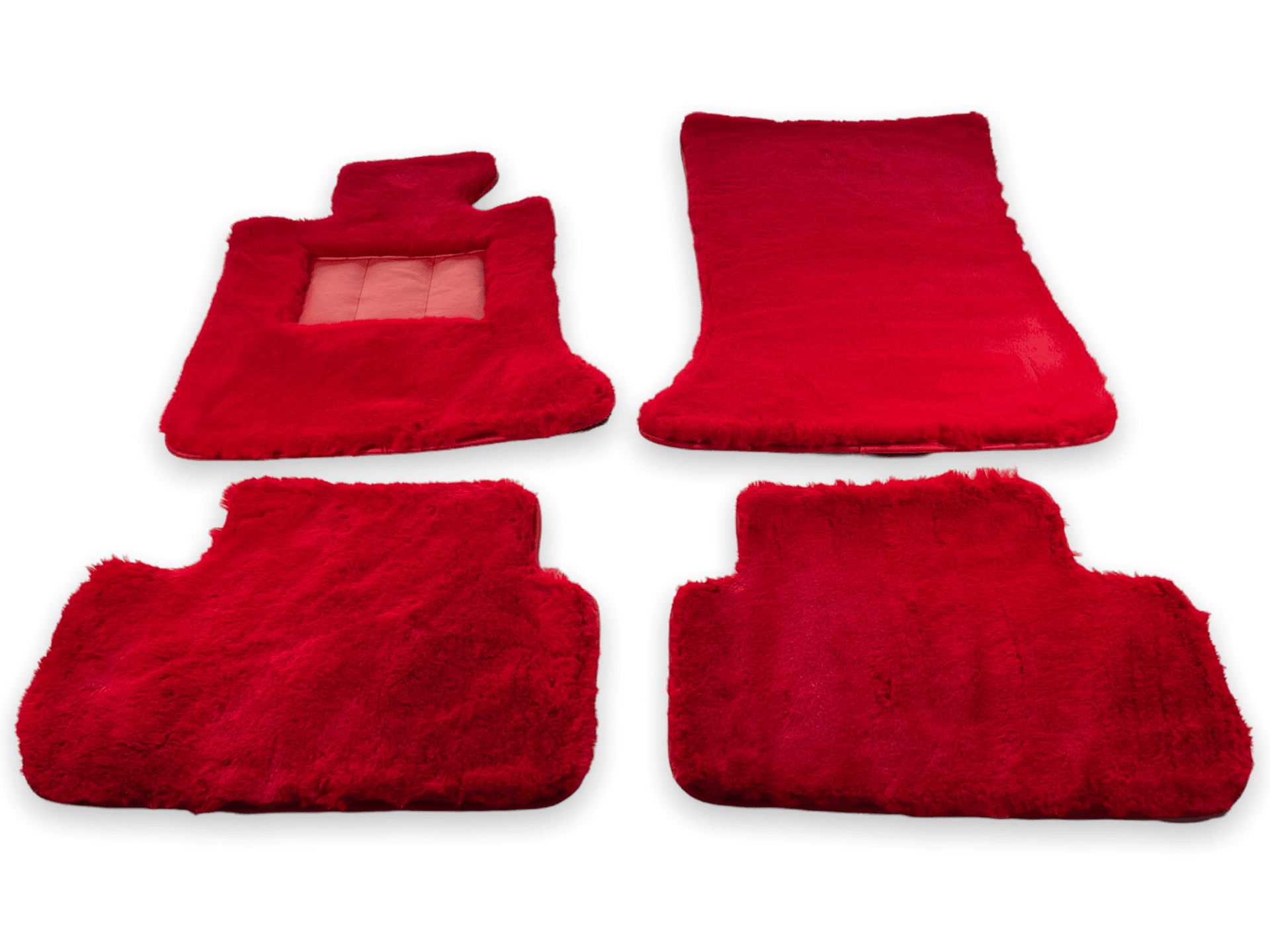 Red Sheepskin Floor Mats For Rolls Royce Dawn Rr6 2016-2023 Er56 Design Brand - AutoWin