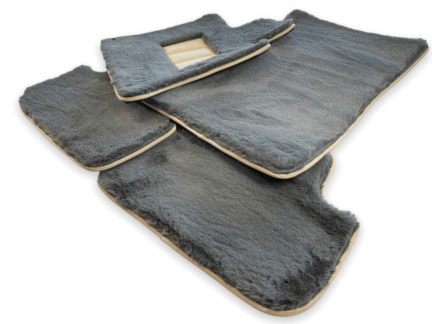 Sheepskin Floor Mats For Rolls Royce Wraith 2013–2023 Er56 Design - AutoWin