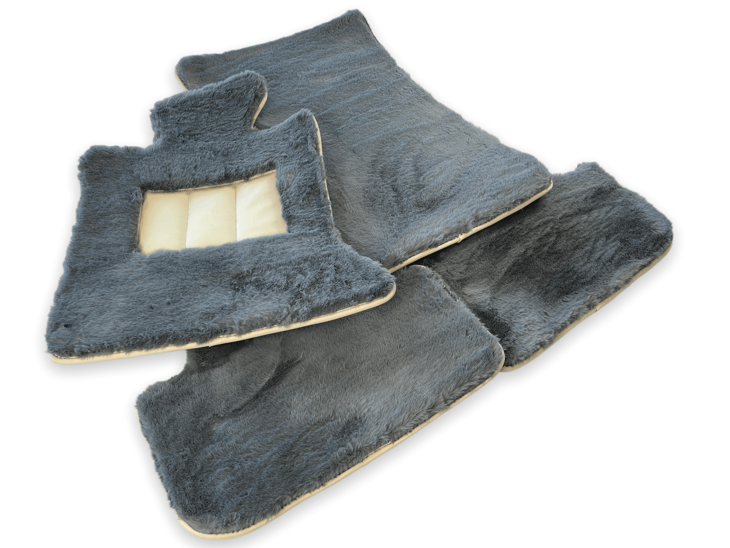Sheepskin Floor Mats For Rolls Royce Wraith 2013–2023 Er56 Design - AutoWin