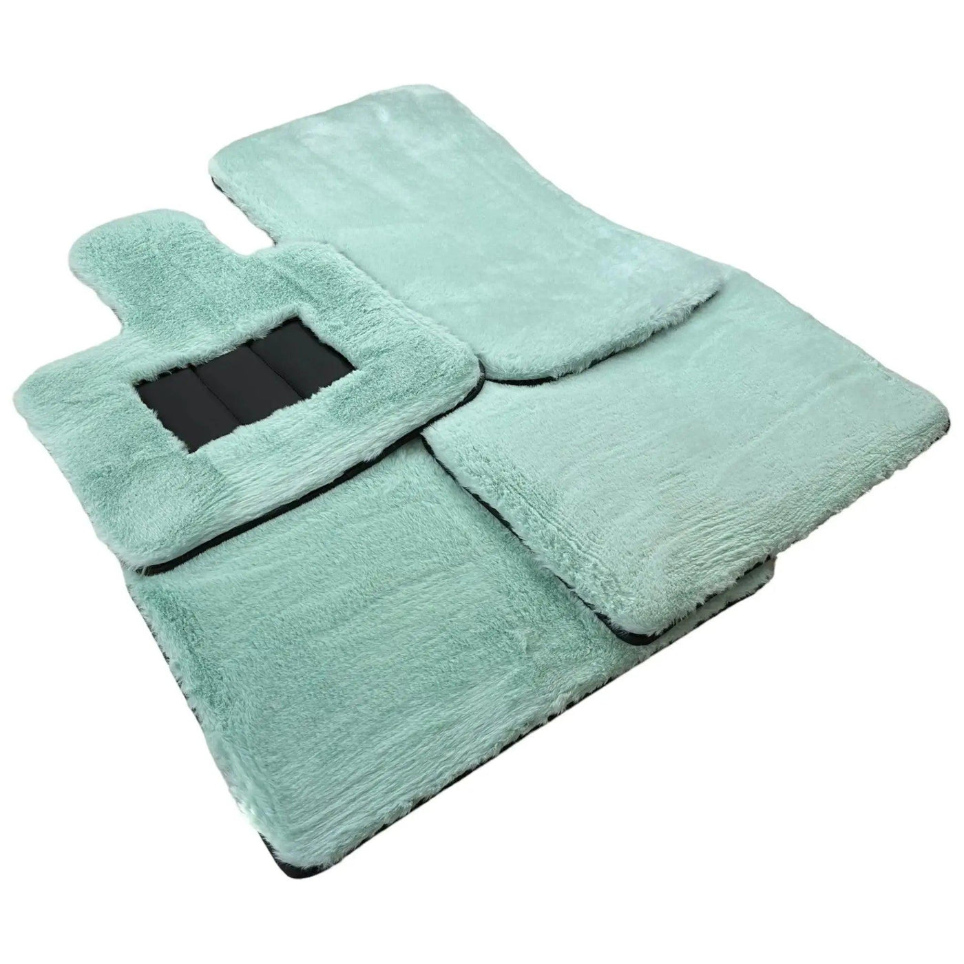 Tiffany Blue Sheepskin Floor Mats For Bentley Mulsanne (2010-2020) Er56 Design Brand - AutoWin