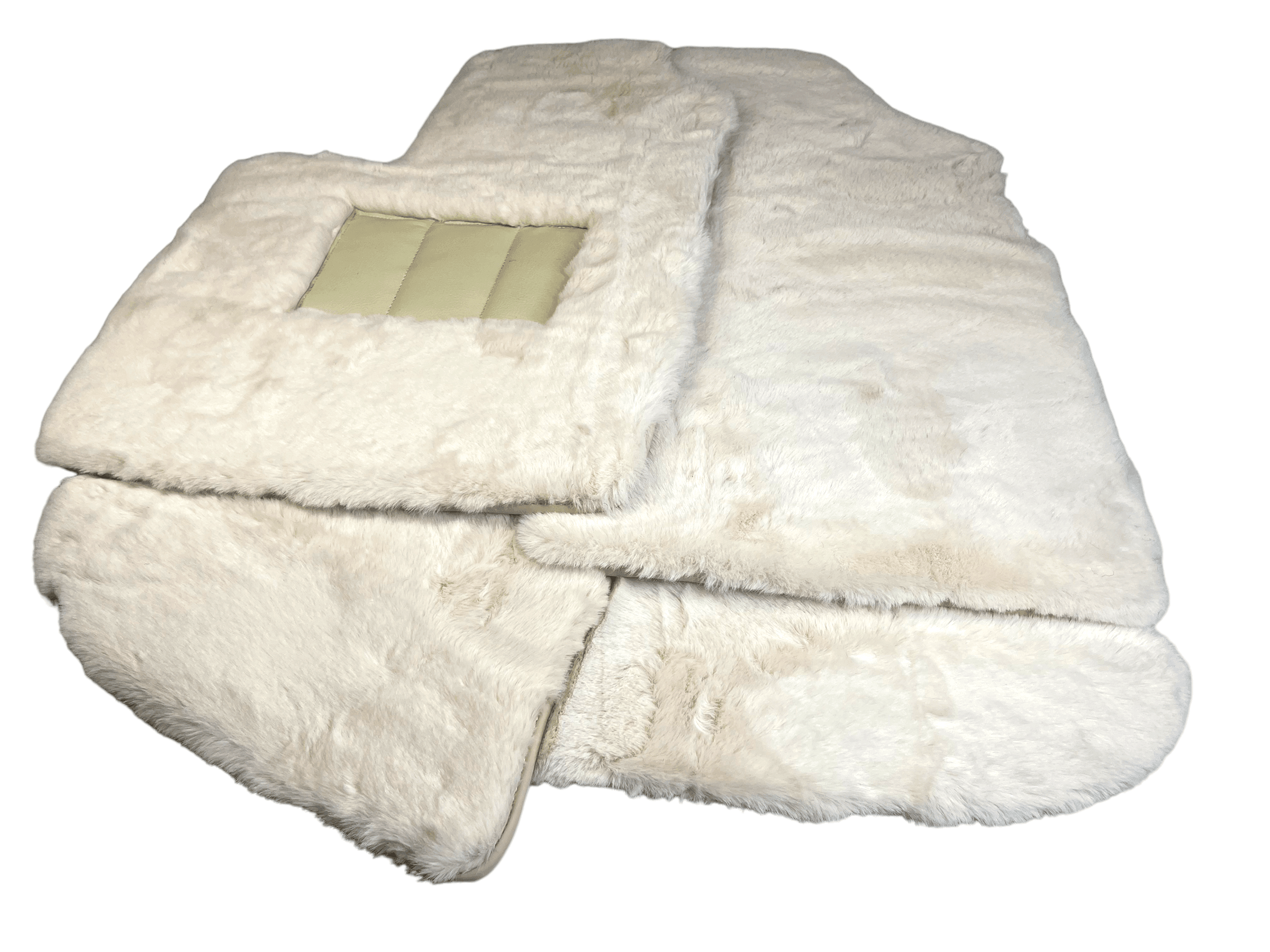 White Sheepskin Floor Mats For Bentley Continental GT (2003–2011) Er56 Design - AutoWin