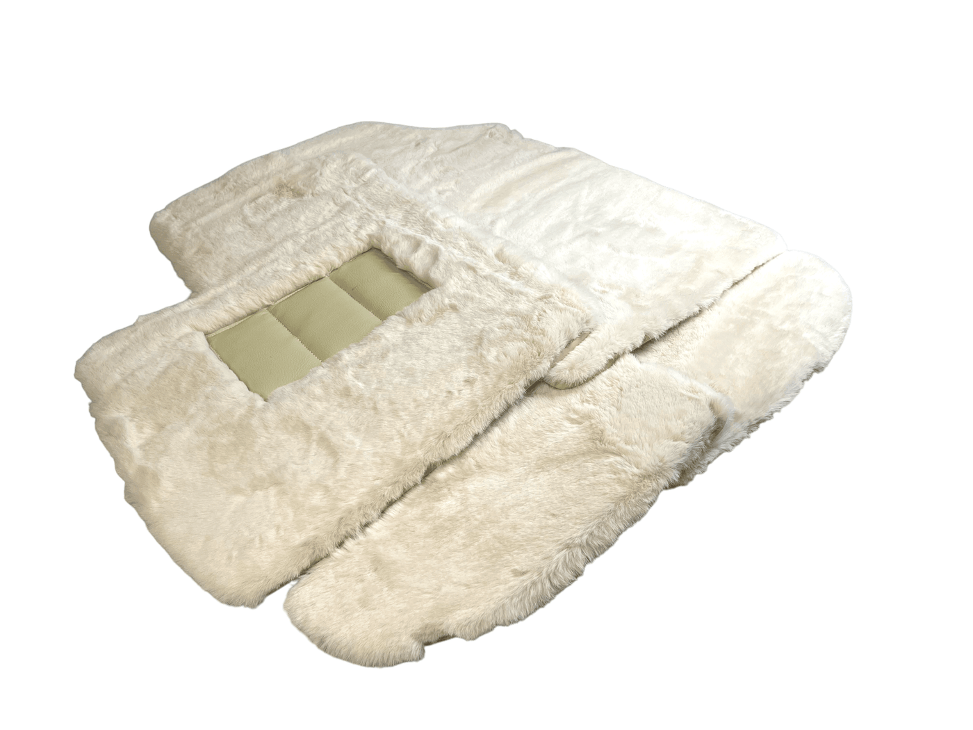 White Sheepskin Floor Mats For Bentley Continental GT (2003–2011) Er56 Design - AutoWin
