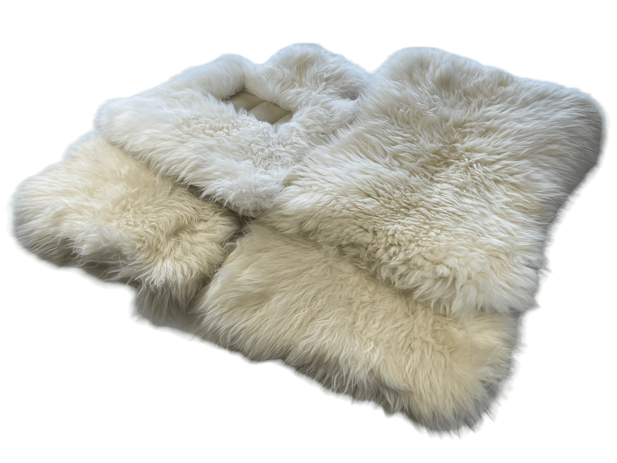 White Sheepskin Floor Mats For Rolls Royce Wraith 2013–2023 Er56 Design - AutoWin